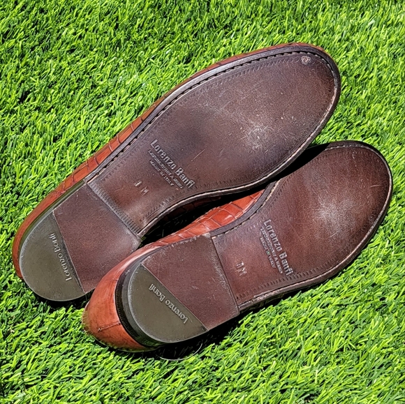 Pristine Lorenzo Banfi Italian Leather Loafers Men\'s Size 9